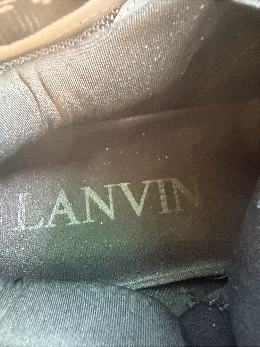 Lanvin Paris Curb Sneakers Reflective Black Silver EUR 38 NWOT Made in Italy - Picture 5 of 9